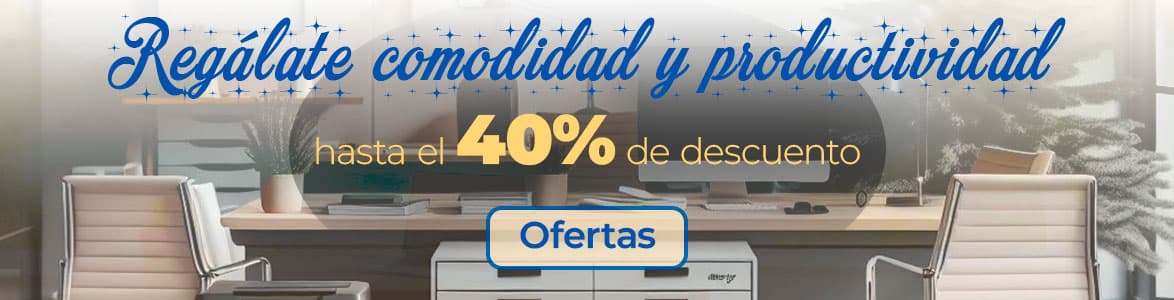 Descuentos y ofertas en muebles, máquinas y material de oficina