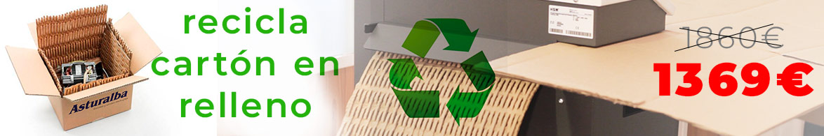 Descuento en máquina para reciclar cajas de cartón en relleno acolchado para embalaje