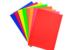 Cartulinas de colores de 50 x 65 cm.