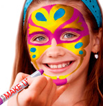 Pintura para maquillaje artístico de niños