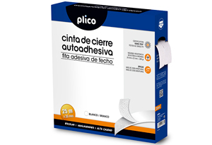 Velcro autoadhesivo en rollo Plico