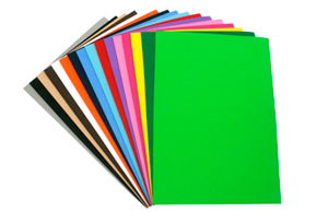Láminas de goma EVA de colores de 40 x 60 cm.