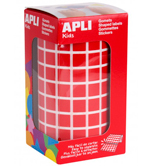 Gomets cuadrados de colores adhesivos Apli de 10 milímetros rojos