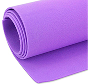 Etilvinilacetato, también conocido como foam, foamy o EVA en láminas lisas, decoradas, metalizadas, con purpurina, efecto toalla y corrugada.