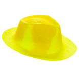 Sombrero con purpurina para manualidades de color amarillo fluorescente
