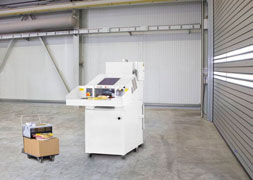 Combinación HSM SP 4040 V: Destructora industrial de documentos HSM Powerline FA 400.2 + Prensa compactadora KP 40V