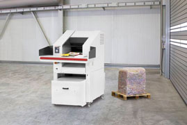 Combinación HSM SP 5080: Destructora industrial de documentos HSM Powerline FA 500.3 + Prensa compactadora KP 80