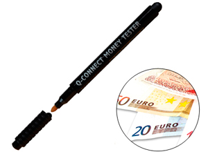 Rotulador detector de copias billetes falsos