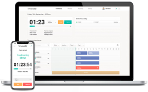 Software para gestión de horario laboral que permite fichar desde el móvil