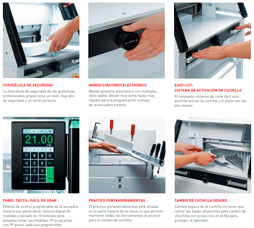 Características de la guillotina Ideal 5260