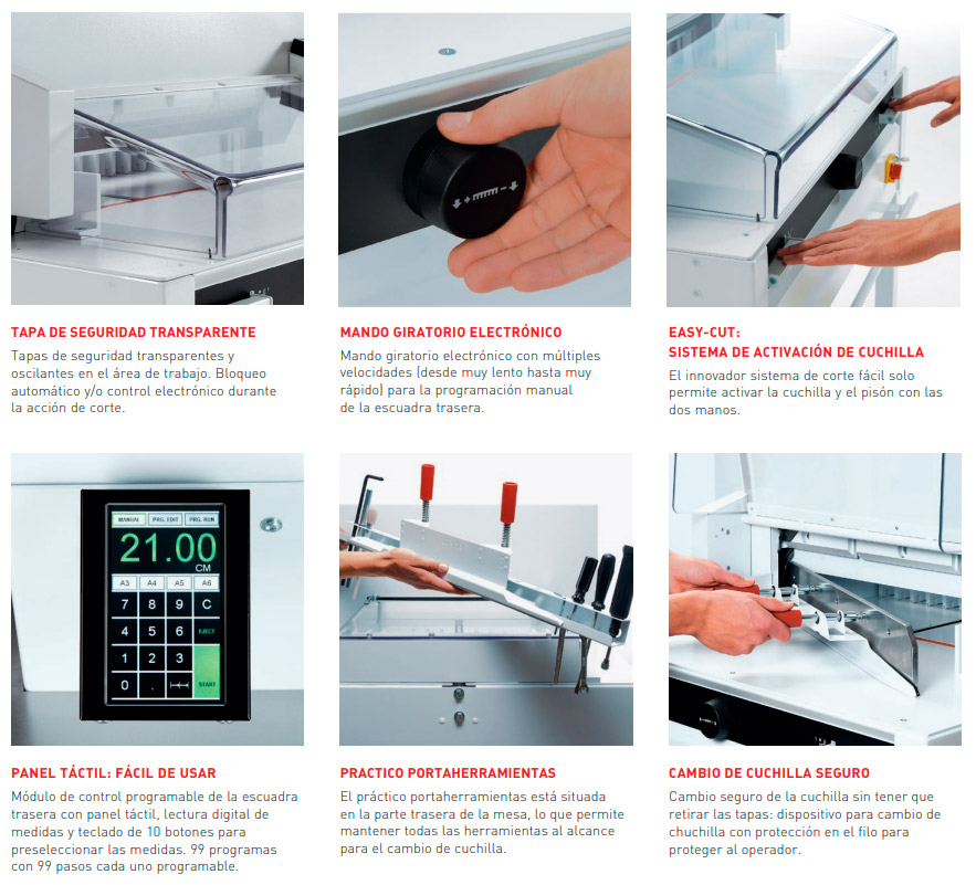 Características de la guillotina Ideal 6655