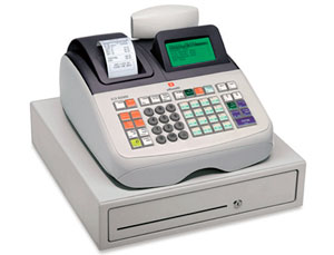 Máquina con caja registradora Olivetti ECR-6800