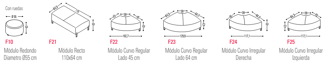 Módulos de sofa Soft Seating Bend 10 Actiu con respaldo