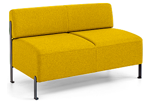 Módulos de sofá de diseño con patas de acero para espera Soft Seating Bend de Actiu