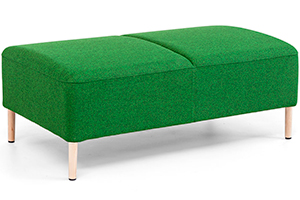 Módulos de sofá de diseño para espera Soft Seating Bend 30 con patas de madera de Actiu