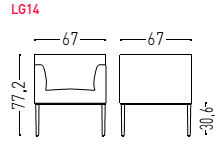 Módulo de sofá Longo Nomada individual