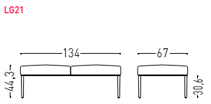 Módulo de sofá Longo Nomada doble