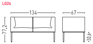Módulo de sofá Longo Nomada doble