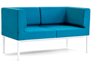 Sofás con divisorias fonoabsorbentes Soft Seating Longo de Actiu con diseño fino, ligero y elegante