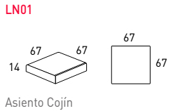 Asiento de espuma para sofá Longo