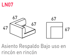 Asiento de espuma para sofá Longo