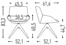 Asiento de descanso Soft Seating Noom 10 Actiu con estructura de 4 patas cónicas