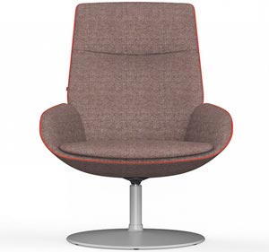 Sofá y puf de espera modular con diseño Soft Seating Noom de Actiu