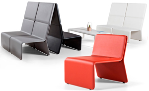Sofás con divisorias fonoabsorbentes Soft Seating Shey de Actiu con diseño fino, ligero y elegante