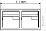 Medidas de portarrollos para doble rollo de papel higiénico empotrado horizontal