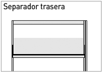 Separador para estantería de biblioteca