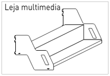 Estante multimedia para estantería de biblioteca