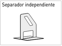 Separador para estantería de biblioteca