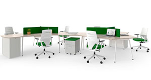 Configura tu mesa Twist con amplia variedad de estructuras, acabados y superficies