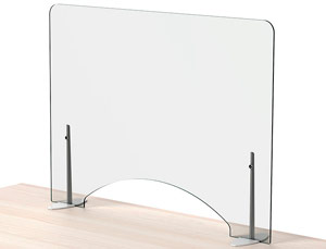 Mampara de diseño en metacrilato o cristal Retail de Actiu para mostrador de caja