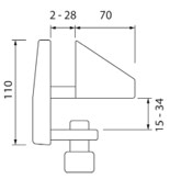 Separador anclado a mesa con pinza de sujeción