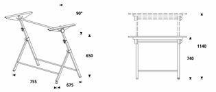 Medidas mesa de dibujo profesional RD-110