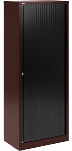 Armario alto de puerta tipo persiana Bisley Essentials en marrón Sepia