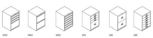 Archivadores metálicos Serie F con tirador