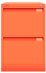 Archivador metálico para carpetas colgantes de dos cajones Premium BS Bisley en color naranja