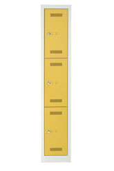 Taquilla metálica MonoBloc Bisley puerta amarilla