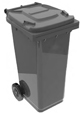 Contenedor de reciclaje de plástico verde