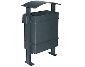 Papelera metálica para exterior 144 58l