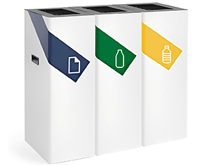 	Carcasa metálica para cajas de cartón de reciclaje Cervino 60 litros