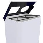 Tapa abatible para papelera de reciclaje selectivo en 2 bolsas