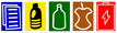 Iconos para papeleras de reciclaje