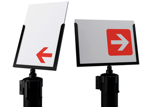 Portacarteles para poste separador personalizable