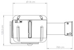 Cinta extensible y retráctil separadoras de pared para pasillos