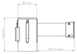 Cinta extensible y retráctil separadoras de pared para pasillos