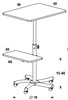 Medidas mesa de ordenador con ruedas RD-3050