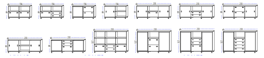 Configuraciones armarios apilables Actiu